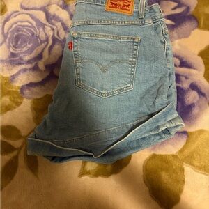 Levi's Light Wash Denim Roll-Hem Women's Shorts